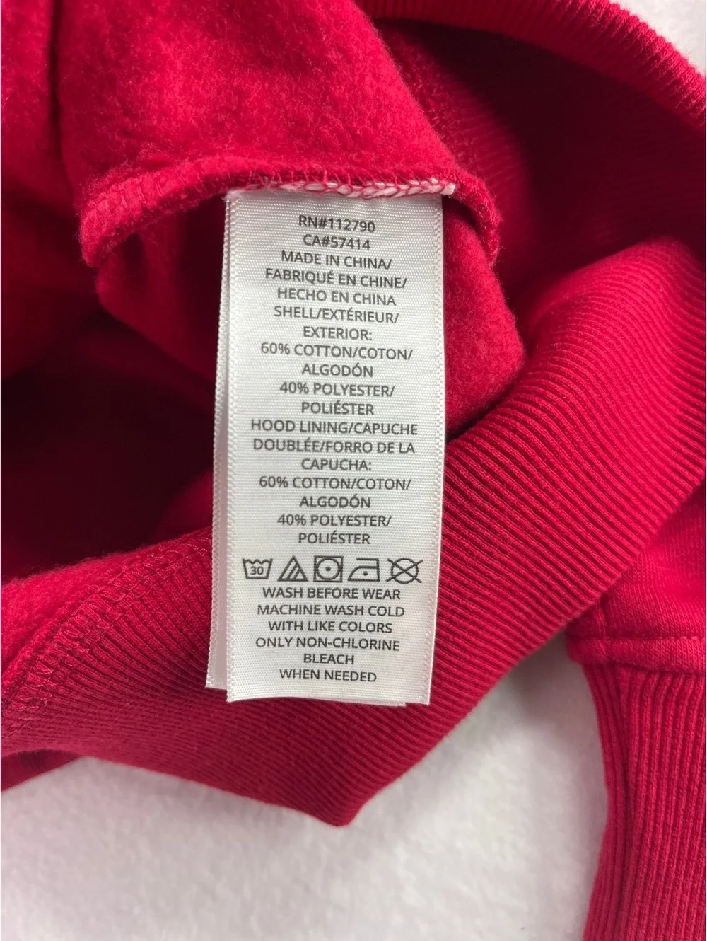 True Religion Red Zip-Up Hoodie Sweatshirt